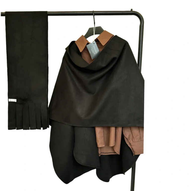 پانچو فوتر دورو کوبیده و شال گردن