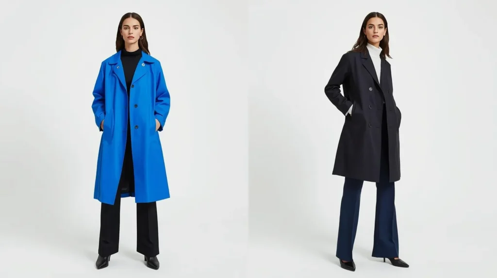 ست کردن بارانی زنانه 