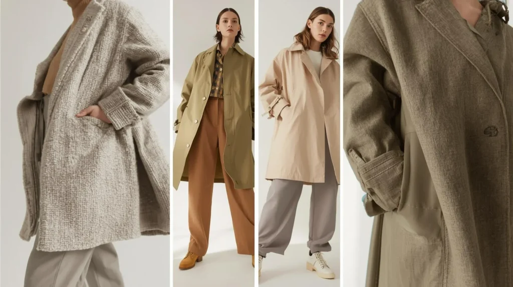 ست کردن بارانی زنانه 