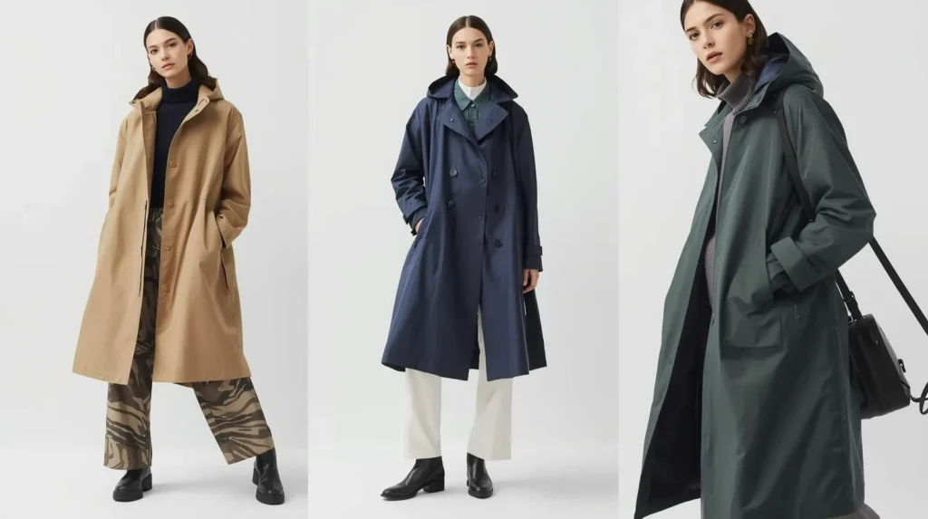 ست کردن بارانی زنانه 