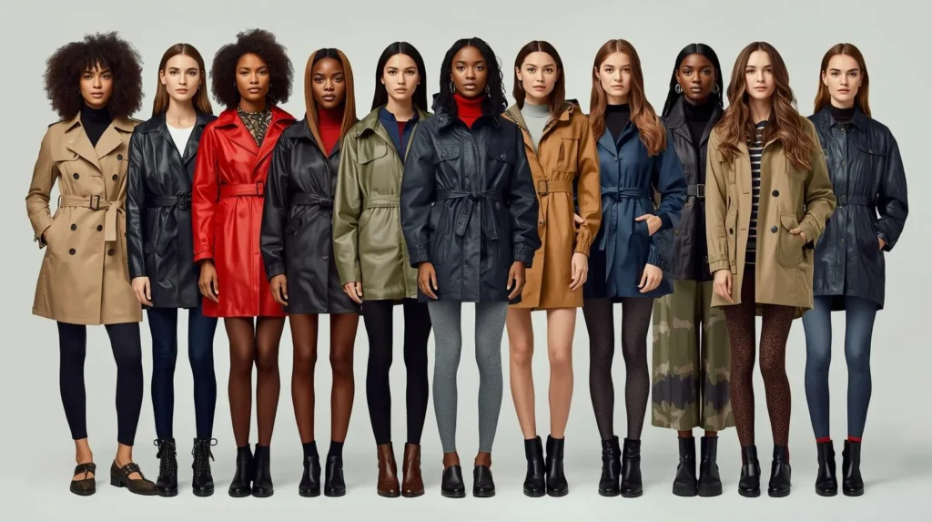 ست کردن بارانی زنانه 