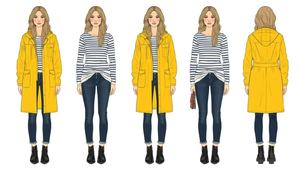 نحوه ست کردن بارانی زنانه