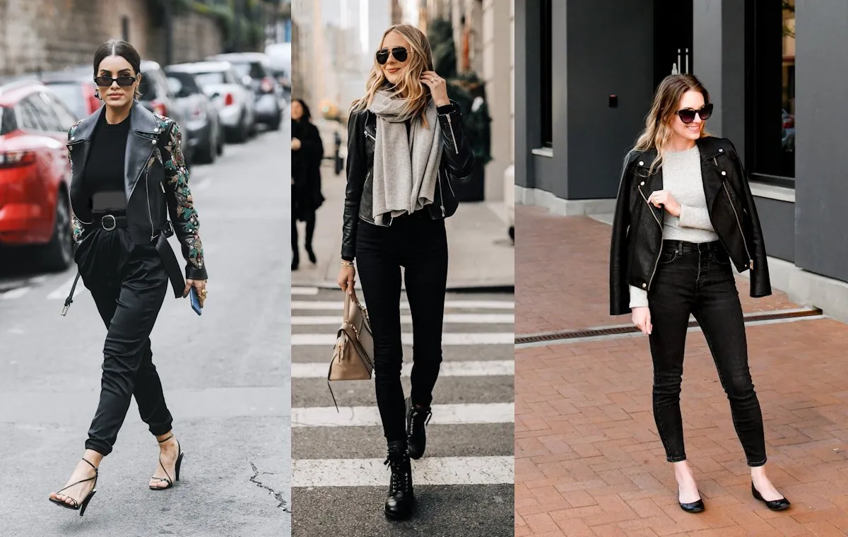 استایل با کت کوتاه زنانه مشکی